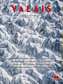 Page de couverture magazine Valais hiver 2019 FR. Valais, Suisse